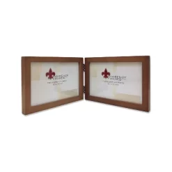 Lawrence Frames 766064D Nutmeg Wood 6x4 Hinged Double Picture Frame
