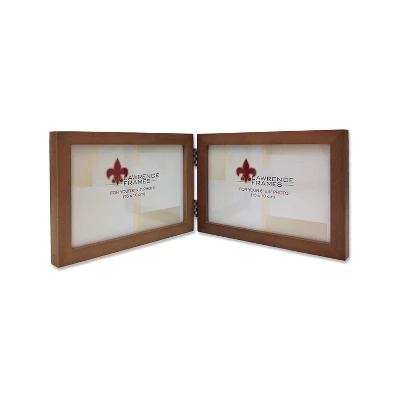 Lawrence Frames 766064D Nutmeg Wood 6x4 Hinged Double Picture Frame 3 Lawrence Frames 766064D Nutmeg Wood 6x4 Hinged Double Picture Frame