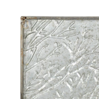 Metal Tree Wall Decor With Embossed Design Set Of 4 Brown - Olivia & May 5 Metal Tree Wall Decor With Embossed Design Set Of 4 Brown - Olivia & May - Image 3