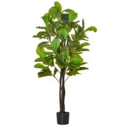HOMCOM 5FT Artificial Fiddle Leaf Fig Tree, Faux Decorative Plant In Nursery Pot For Indoor Or Outdoor Décor 9 HOMCOM 5FT Artificial Fiddle Leaf Fig Tree, Faux Decorative Plant In Nursery Pot For Indoor Or Outdoor Décor -Household Improvement Store GUEST cf5892fc 1bc4 4232 b441 a4889671eff9