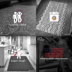 FlorArt Chevron Low Profile Machine Washable Kitchen Mat - Bungalow Flooring -Household Improvement Store GUEST d0f84ebc 81da 421f 8ffa 2b68d2bfd6e6