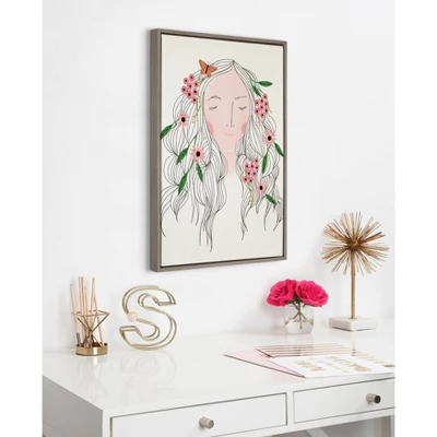 23" X 33" Sylvie Mother Nature Framed Canvas Wall Art By Stacie Bloomfield Natural - Kate And Laurel 6 23" X 33" Sylvie Mother Nature Framed Canvas Wall Art By Stacie Bloomfield Natural - Kate And Laurel - Image 4