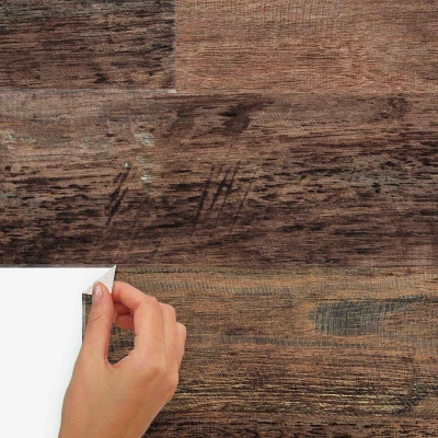 Barn Wood Plank Peel And Stick Giant Wall Decal Brown - RoomMates 7 Barn Wood Plank Peel And Stick Giant Wall Decal Brown - RoomMates - Image 5