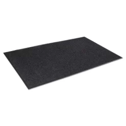 3'x5' Rectangle Solid Floor Mat Black - Crown
