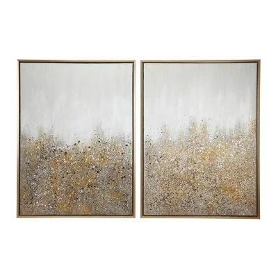 Set Of 2 Canvas Geode Glitter Flakes Framed Wall Arts With Gold Frame - CosmoLiving By Cosmopolitan 11 Set Of 2 Canvas Geode Glitter Flakes Framed Wall Arts With Gold Frame - CosmoLiving By Cosmopolitan - Image 9