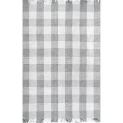 NuLOOM Ellis Hand Woven Farmhouse Plaid Fringe Area Rug -Household Improvement Store GUEST d9645a27 6fef 4406 951e e3267e53dd17