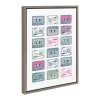 18" X 24" Sylvie Cassettes Framed Canvas Wall Art By Statement Goods Gray - Kate And Laurel