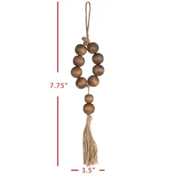 Natural Wood & Jute Beaded Tassel - Foreside Home & Garden 13 Natural Wood & Jute Beaded Tassel - Foreside Home & Garden -Household Improvement Store GUEST daf3d89f e07b 44e6 ae31 6e0f6af46afb