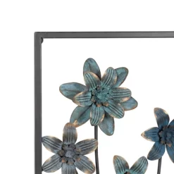 Metal Floral Wall Decor With Black Frame Set Of 2 Gray - Olivia & May -Household Improvement Store GUEST db67f5b1 8cb3 43dd a35b ba53b6b383bd