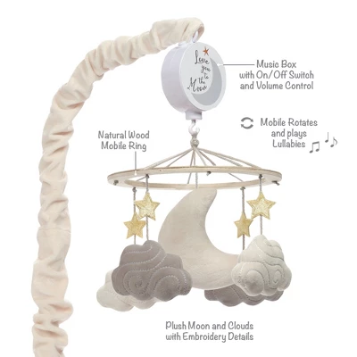 Lambs & Ivy Goodnight Moon Musical Baby Crib Mobile Soother Toy - Stars/Clouds 5 Lambs & Ivy Goodnight Moon Musical Baby Crib Mobile Soother Toy - Stars/Clouds - Image 4