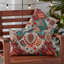 Set Of 2 Rectangular Outdoor Throw Pillows - Kensington Garden