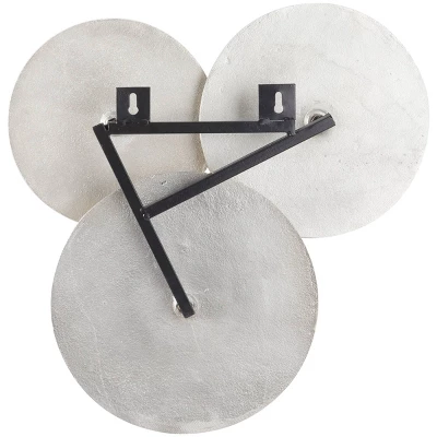 Aluminum Plate Wall Decor With Textured Pattern Silver - Olivia & May 6 Aluminum Plate Wall Decor With Textured Pattern Silver - Olivia & May - Image 4
