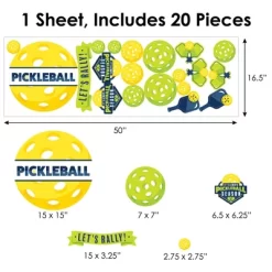 Big Dot Of Happiness Let’s Rally - Pickleball - Peel And Stick Sports Decor Vinyl Wall Art Stickers - Wall Decals - Set Of 20 -Household Improvement Store GUEST df4277b2 9d59 4a10 af6b a7cb2f20ddde