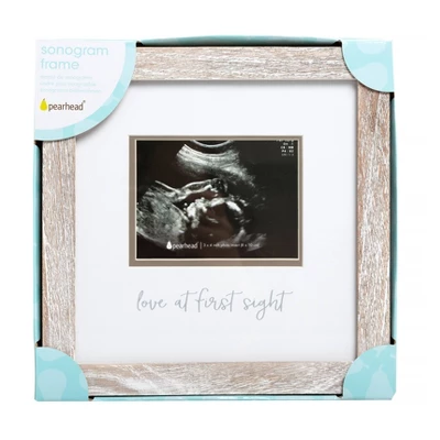 Pearhead Love At First Sight Sonogram Picture Frame - Rustic White 5 Pearhead Love At First Sight Sonogram Picture Frame - Rustic White - Image 3