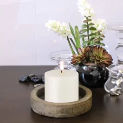 6pk Unscented Flat Top Smooth Pillar Candles White - Stonebriar Collection -Household Improvement Store GUEST dfbcaac8 6e91 403b 9bdc b36c347a7255