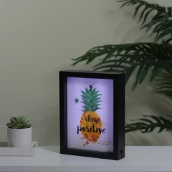Northlight 9” LED Lighted 'Stay Positive' Pineapple Framed Light Box 7 Northlight 9” LED Lighted 'Stay Positive' Pineapple Framed Light Box -Household Improvement Store GUEST e000a12e 4f85 44ae bf25 42ddc11f3e4f