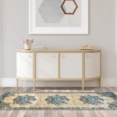 Distressed Medallion Traditional Border Indoor Area Rug Or Runner Rug By Blue Nile Mills 2 Distressed Medallion Traditional Border Indoor Area Rug Or Runner Rug By Blue Nile Mills