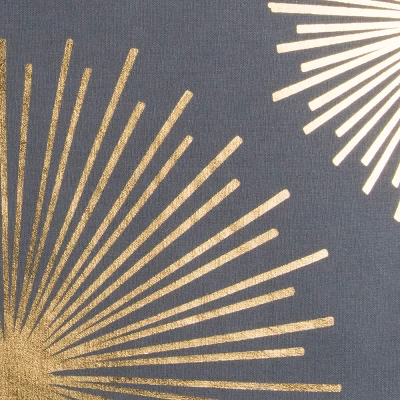 20"x20" Oversize Star Burst Square Throw Pillow Gray/Gold - Rizzy Home 3 20"x20" Oversize Star Burst Square Throw Pillow Gray/Gold - Rizzy Home
