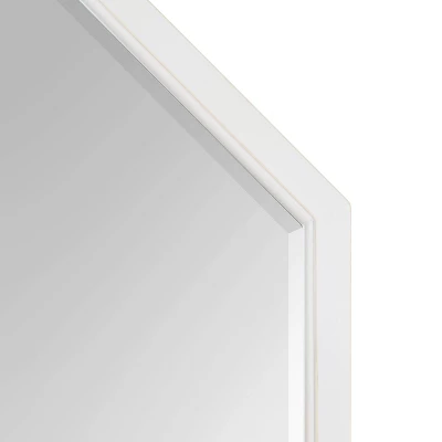 24" X 36" Hogan Framed Octagon Decorative Wall Mirror White - Kate & Laurel All Things Decor 4 24" X 36" Hogan Framed Octagon Decorative Wall Mirror White - Kate & Laurel All Things Decor - Image 2