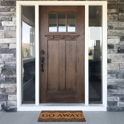 Kate Aurora "Go Away" Chevron Designed Coir Bristled Outdoor All Season Welcome Mat - 18"x30" 4 Kate Aurora "Go Away" Chevron Designed Coir Bristled Outdoor All Season Welcome Mat - 18"x30" - Image 2