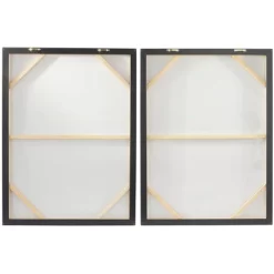 Set Of 2 Contemporary Canvas Abstract Framed Wall Arts With Black Frames White - Olivia & May 13 Set Of 2 Contemporary Canvas Abstract Framed Wall Arts With Black Frames White - Olivia & May -Household Improvement Store GUEST ea8ed534 10d8 4339 83e6 9ca0e2557b5f