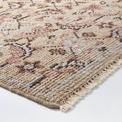 Rockland Hand Knotted Distressed Persian Style Rug Ivory - Threshold™ Designed With Studio McGee 4 Rockland Hand Knotted Distressed Persian Style Rug Ivory - Threshold™ Designed With Studio McGee - Image 2