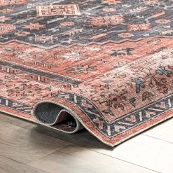 NuLOOM Medallion Bordered Machine Washable Area Rug -Household Improvement Store GUEST ebd36081 966a 47c1 9b30 2ef83e5a0c5e