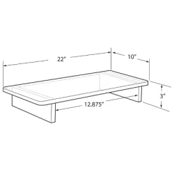 Azar Displays Clear Acrylic 22"W X 10"D X 3"H 1/2" Thick Deluxe Riser W/ Bumpers -Household Improvement Store GUEST ebfa90cd 1ac7 4650 b96e a4bbbe77f9eb
