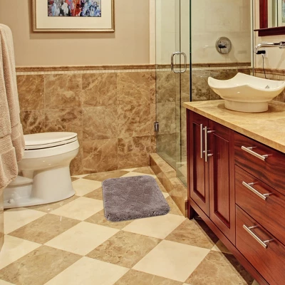 PiccoCasa Plush Shaggy Non-Slip Bath Mat Thick Bathroom Rug Show Door Mat Carpet 7 PiccoCasa Plush Shaggy Non-Slip Bath Mat Thick Bathroom Rug Show Door Mat Carpet - Image 5