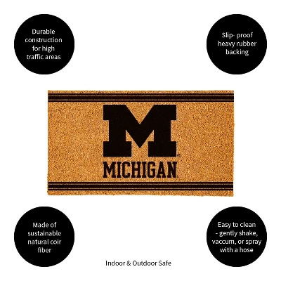 Evergreen University Of Michigan Logo Turf Mat, Brown- 28 X 16 Inches Indoor Outdoor Doormat 5 Evergreen University Of Michigan Logo Turf Mat, Brown- 28 X 16 Inches Indoor Outdoor Doormat - Image 3