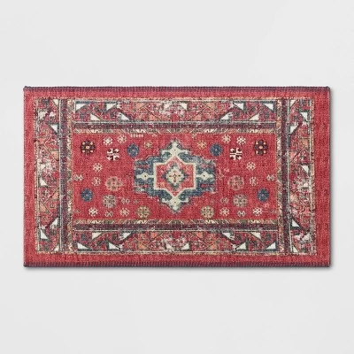 Vintage Persian Medallion Kitchen Rug Red - Threshold™ 6 Vintage Persian Medallion Kitchen Rug Red - Threshold™ - Image 4