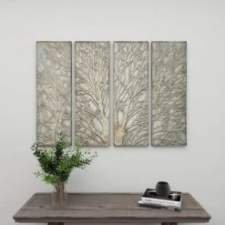 Metal Tree Wall Decor With Embossed Design Set Of 4 Brown - Olivia & May 34 Metal Tree Wall Decor With Embossed Design Set Of 4 Brown - Olivia & May -Household Improvement Store GUEST f3750e04 06b1 4703 9474 e0b3450c793f
