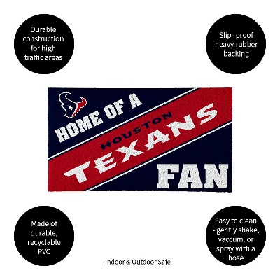 Evergreen Houston Texans, Team Turf Mat- 28 X 16 Inches Indoor Outdoor Doormat 4 Evergreen Houston Texans, Team Turf Mat- 28 X 16 Inches Indoor Outdoor Doormat - Image 2