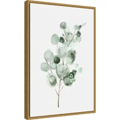 16" X 23" Tender Sprout II By Eva Watts Framed Canvas Wall Art - Amanti Art