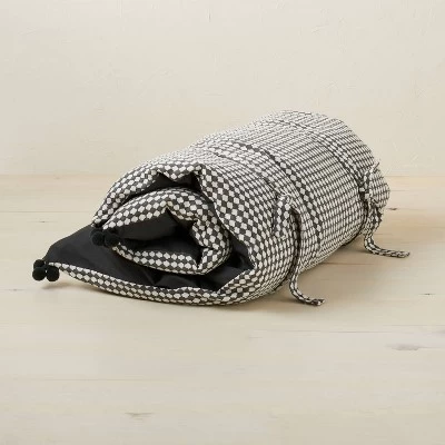 Woven Textured Lounge Pillow Dark Gray/Off-White - Opalhouse™ Designed With Jungalow™ 4 Woven Textured Lounge Pillow Dark Gray/Off-White - Opalhouse™ Designed With Jungalow™ - Image 2