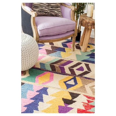 Hand Tufted Ofelia Multi-colored Rug - NuLOOM 4 Hand Tufted Ofelia Multi-colored Rug - NuLOOM - Image 2