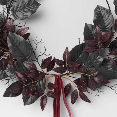 Halloween Leaf And Floral Wreath - Threshold™ 4 Halloween Leaf And Floral Wreath - Threshold™ - Image 2