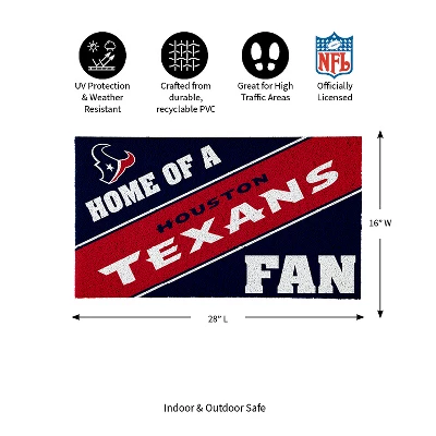 Evergreen Houston Texans, Team Turf Mat- 28 X 16 Inches Indoor Outdoor Doormat 3 Evergreen Houston Texans, Team Turf Mat- 28 X 16 Inches Indoor Outdoor Doormat