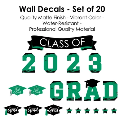 Big Dot Of Happiness Green Class Of 2023 Graduation Party Wall Decals Set Of 20 7 Big Dot Of Happiness Green Class Of 2023 Graduation Party Wall Decals Set Of 20 - Image 5