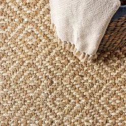 Hira Hand Woven Diamond Chunky Jute Area Rug - JONATHAN Y -Household Improvement Store GUEST fa11c607 4914 4df0 b79f c32788016e19