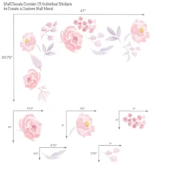 Bedtime Originals Lavender Floral Pink/Purple Wall Decals / Stickers -Household Improvement Store GUEST faf306d1 9dd4 4815 8f89 514535c6ab58