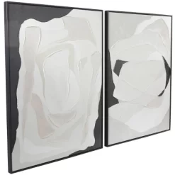 Set Of 2 Contemporary Canvas Abstract Framed Wall Arts With Black Frames White - Olivia & May 12 Set Of 2 Contemporary Canvas Abstract Framed Wall Arts With Black Frames White - Olivia & May -Household Improvement Store GUEST fb55953b 5570 4ef8 abe8 921f1a92f67e