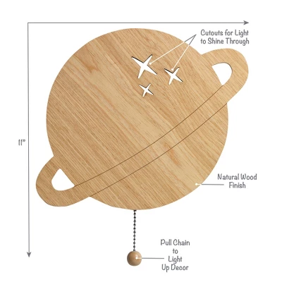 Lambs & Ivy Sky Rocket LED Light Up Saturn/Planet Wall Decor/Wall Hanging 4 Lambs & Ivy Sky Rocket LED Light Up Saturn/Planet Wall Decor/Wall Hanging - Image 2