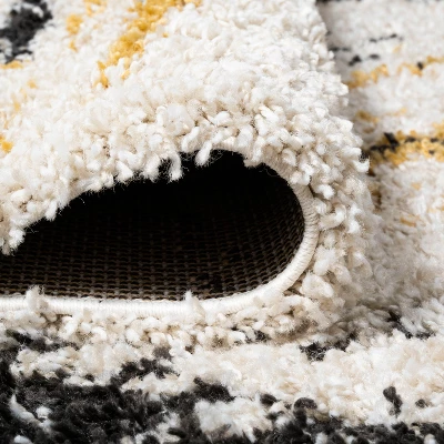 Nova Modern Bold Strie' Shag Area Rug - JONATHAN Y 9 Nova Modern Bold Strie' Shag Area Rug - JONATHAN Y - Image 7