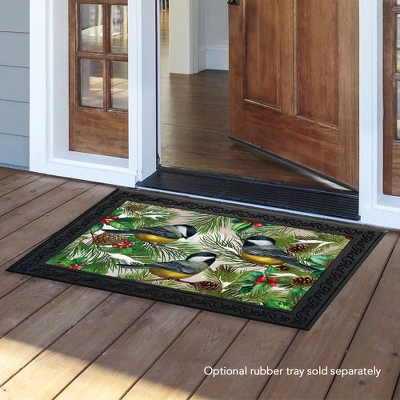 Winter Chickadees Doormat 30" X 18" Indoor Outdoor Briarwood Lane 5 Winter Chickadees Doormat 30" X 18" Indoor Outdoor Briarwood Lane - Image 3