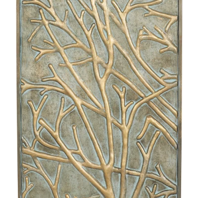 Metal Tree Wall Decor With Embossed Design Set Of 4 Brown - Olivia & May 7 Metal Tree Wall Decor With Embossed Design Set Of 4 Brown - Olivia & May - Image 5