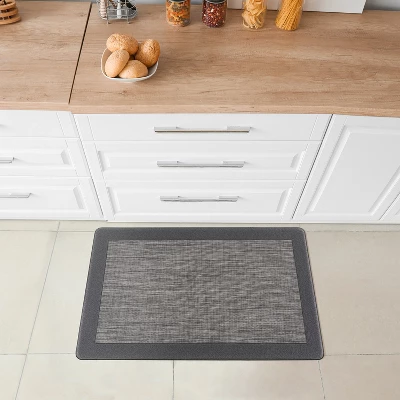 World Rug Gallery Textline Bordered Anti-Fatigue Standing Mat 10 World Rug Gallery Textline Bordered Anti-Fatigue Standing Mat - Image 8