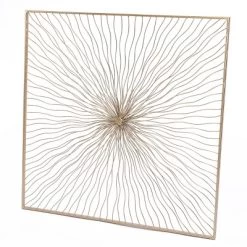LuxenHome Gold Abstract Flower Square Metal Wall Art 16 LuxenHome Gold Abstract Flower Square Metal Wall Art -Household Improvement Store GUEST fe6a6b36 4583 4436 9e53 d61395b3d532