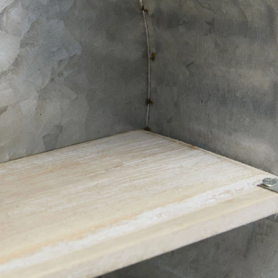 Farmlyn Creek Galvanized Metal Round Floating Shelf (12.5 In) 4 Farmlyn Creek Galvanized Metal Round Floating Shelf (12.5 In) - Image 2